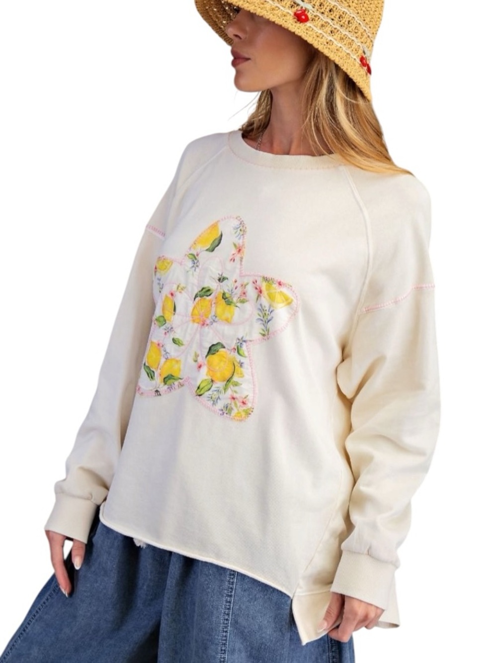 725:  EASEL NWT SWEATSHIRT IVORY (H36)